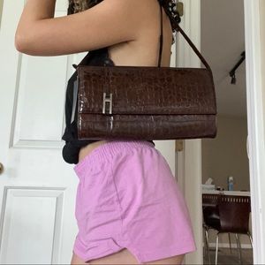 NWT bcbg crocodile print bag